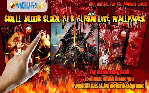 Skull Blood Clock n Alarm LWP