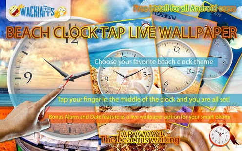 Beach Clock Tap Live Wallpaper