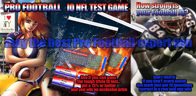 PRO FOOTBALL IQ TEST GAME