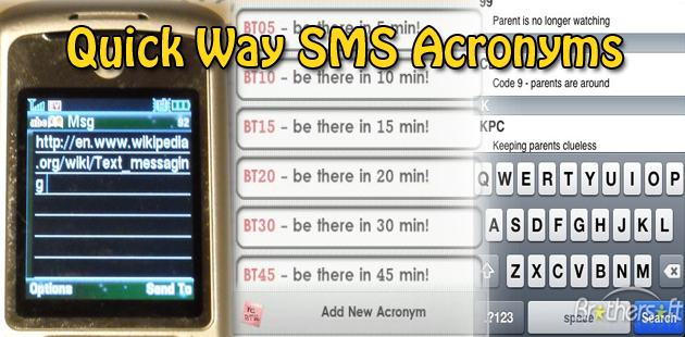 Quick Way SMS Acronyms