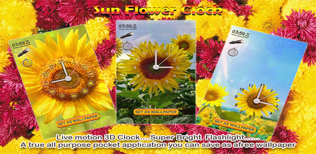 Sun flower alarm clock